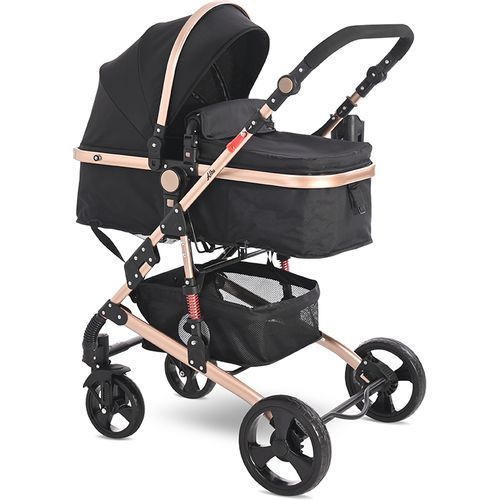 LORELLI ALBA CLASSIC Kolica 3u1 Black: Košara + Autosjedalica + Zimska Navlaka (0mj+) - (do 15kg/96cm) slika 2