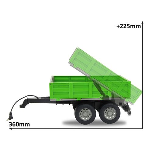 Jamara traktor prikolica Tipper, za RC-Tractor, zelena 1:16 slika 9