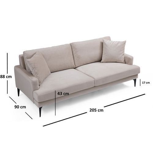 Atelier Del Sofa Trosjed PAPIRA bež, Papira 3 Seater - Beige slika 8