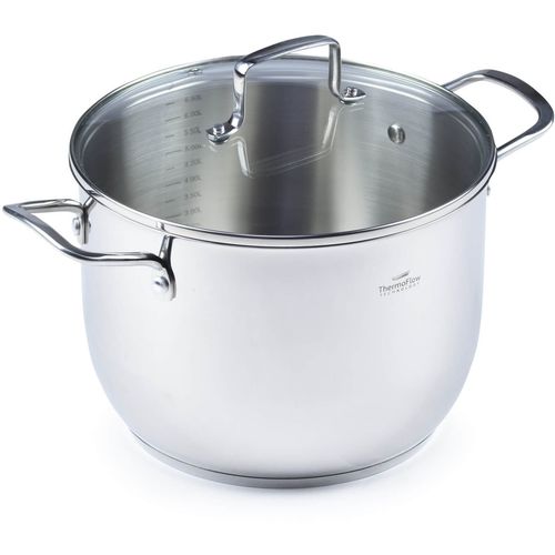 Čelični lonac Rosmarino Pour&amp;Cook II sa staklenim poklopcem 6,5 l - 24 cm silver 24x17 cm slika 2