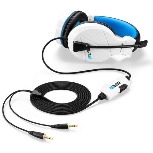Slušalice stereo, igrače, s mikrofonom, bijelo-plave slika 2