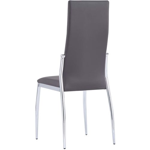 Blagovaonske stolice od umjetne kože 2 kom sive slika 25