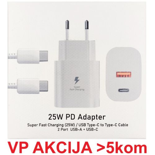 NPA-AC44 ** Gembird QC3.0 brzi punjac USB-A+ USB-C, + kabl USB-C, 25W DC 5V/3A ili 9V/2,77A (679) slika 4