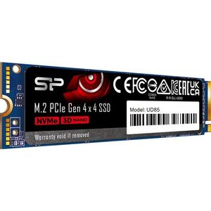 Silicon Power SP500GBP44UD8505 M.2 NVMe 500GB SSD, UD85, PCIe Gen 4x4, 3D NAND, Read up to 3,600 MB/s, Write up to 2,400 MB/s (single sided), 2280