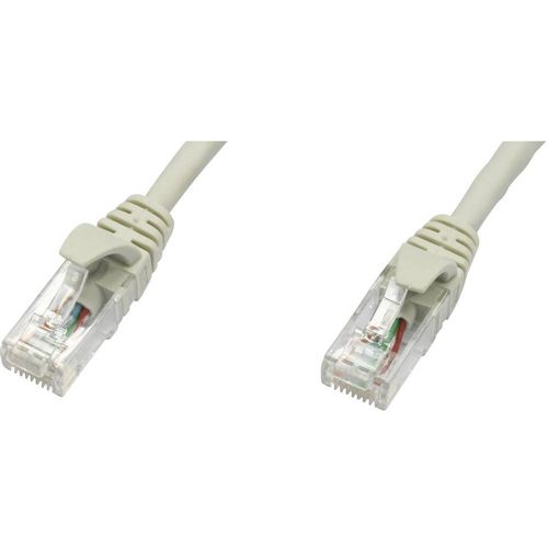 Telegärtner L00000E0010 RJ45 mrežni kabel, Patch kabel cat 5e U/UTP 0.50 m siva vatrostalan 1 St. slika 1