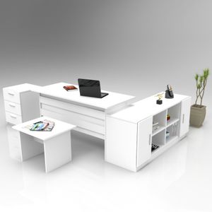 Vo13-W Bijeli Set Uredskog Namještaja