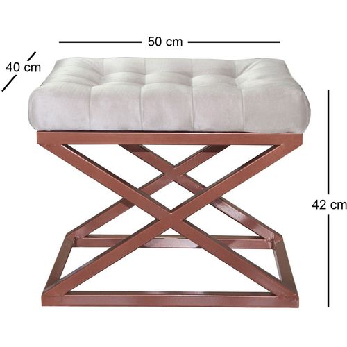 Capraz - Copper, White Copper
White Pouffe slika 2