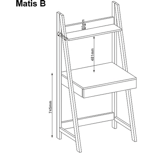 Radni stol MATIS B - MDF slika 4