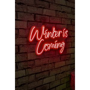 Wallity Ukrasna plastična LED rasvjeta, Winter is Coming - Red