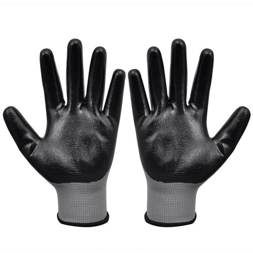 Radne rukavice Nitril 24 Para sivo-crne Veličina 10 / XL slika 21