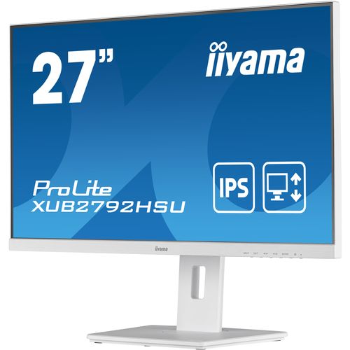 IIYAMA Monitor LED XUB2792HSU-W5 27" 1920 x 1080 @75Hz 1000:1 4ms height, pivot (rotation), swivel, tilt VGA HDMI DP USB HUB White slika 5