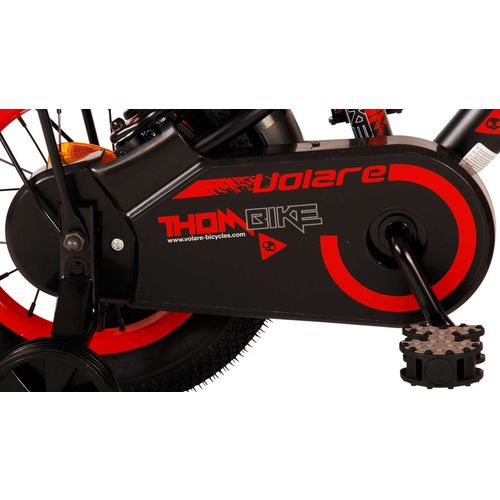Volare dječji bicikl Thombike 12" s dvije ručne kočnice crno-crveni slika 6