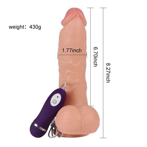 Shequ Adam realistični dildo 21cm s daljinskim upravljačem slika 9