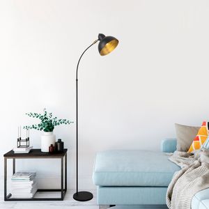 Varzan - Crna Antikna Podna Lampa 10855