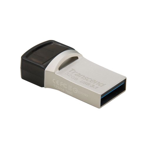 Transcend TS32GJF890S USB 32 GB JetFlash 890S, USB3.1, USB Type-C, OTG, 90/30 MB/s, Metalic, Ultra slim, Silver slika 5