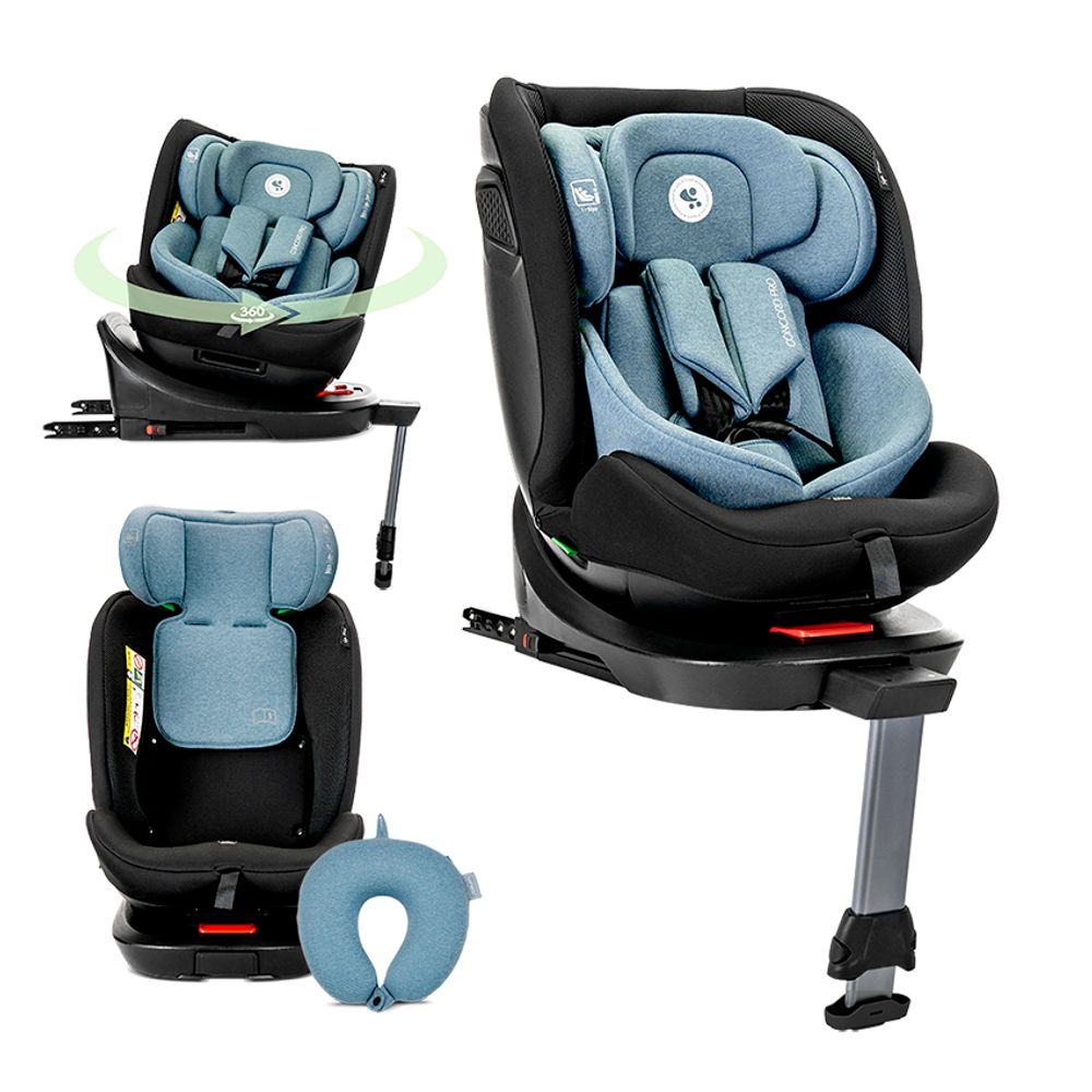 Lorelli Autosjedalica Concord Pro 360° i-Size 40-150 cm Isofix + Jastuk za putovanje, Blue slika 1