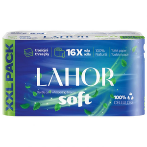 Lahor toaletni papir 3sl Soft 16 kom