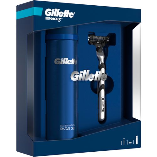 Gillette Poklon paket Brijač Mach3 + Gel za brijanje Sensitive slika 2