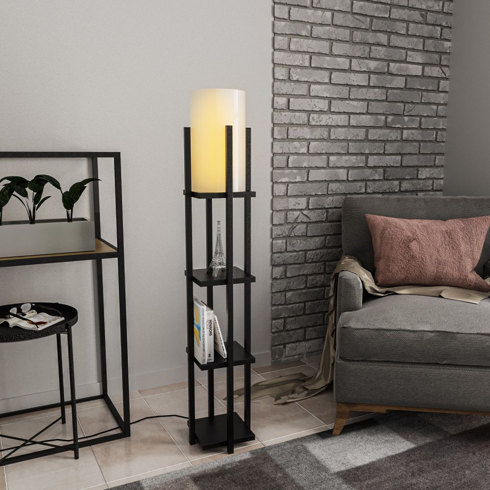 Stojeća Lampa s Policama - 8111 Crna slika 2