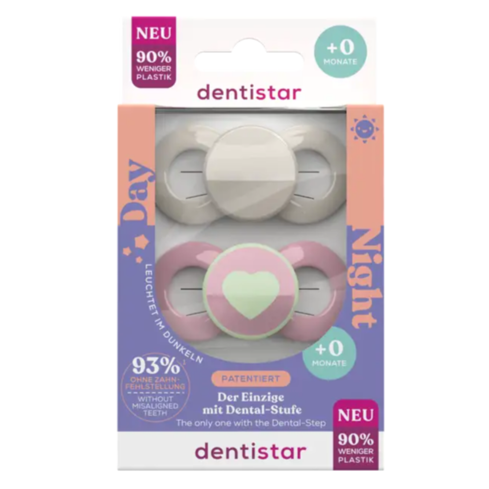 BABY NOVA Dentistar dnevna i noćna duda varalica 0m+ 2kom, Roza slika 3