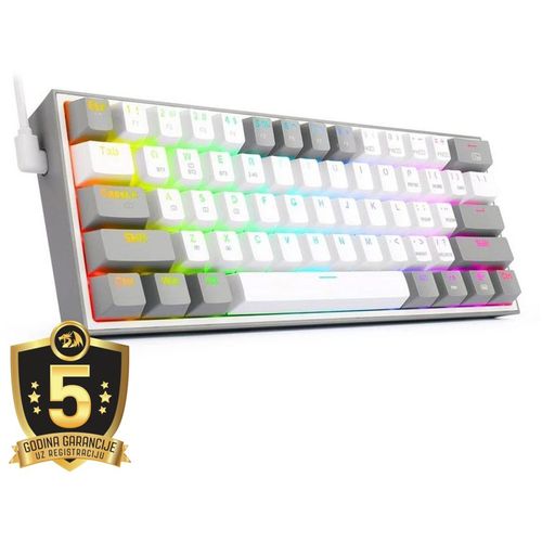 Redragon Fizz Pro White/Grey K616 RGB Wireless/Wired Mechanical Gaming Keyboard slika 1