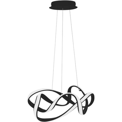 TOOLIGHT Moderna LED stropna svjetiljka + daljinski upravljač EVE App820-CP crna slika 7
