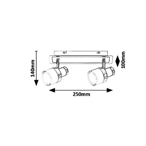 Rabalux Harold,kupatilska,LED10W,IP44,hrom/crna/opal slika 4