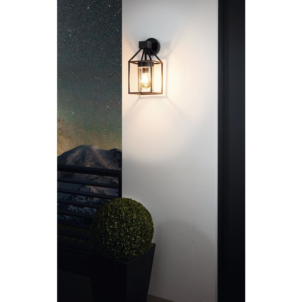 Eglo Trecate Vanjska Zidna Lampa - E27, Pocinčana, Crna slika 2