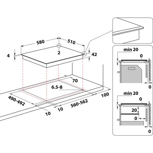 Whirlpool AKT8900 BA Ugradna staklokeramička ploča, Širina 58 cm slika 2