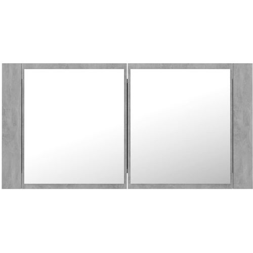 LED kupaonski ormarić s ogledalom siva boja betona 90x12x45 cm slika 18