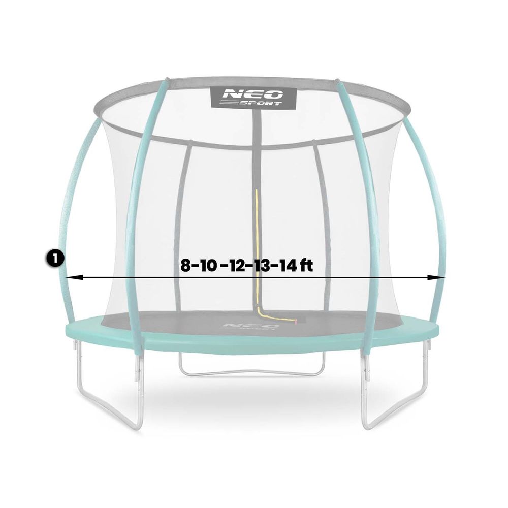 Neo-Sport donji stup za trampolin tip C – zeleni, kompatibilan s modelima 8–14 ft slika 3