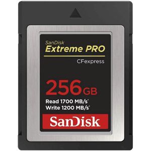 SanDisk Extreme PRO CFexpress Type B, 256GB, 1700MB/s čitanje, 1200MB/s pisanje