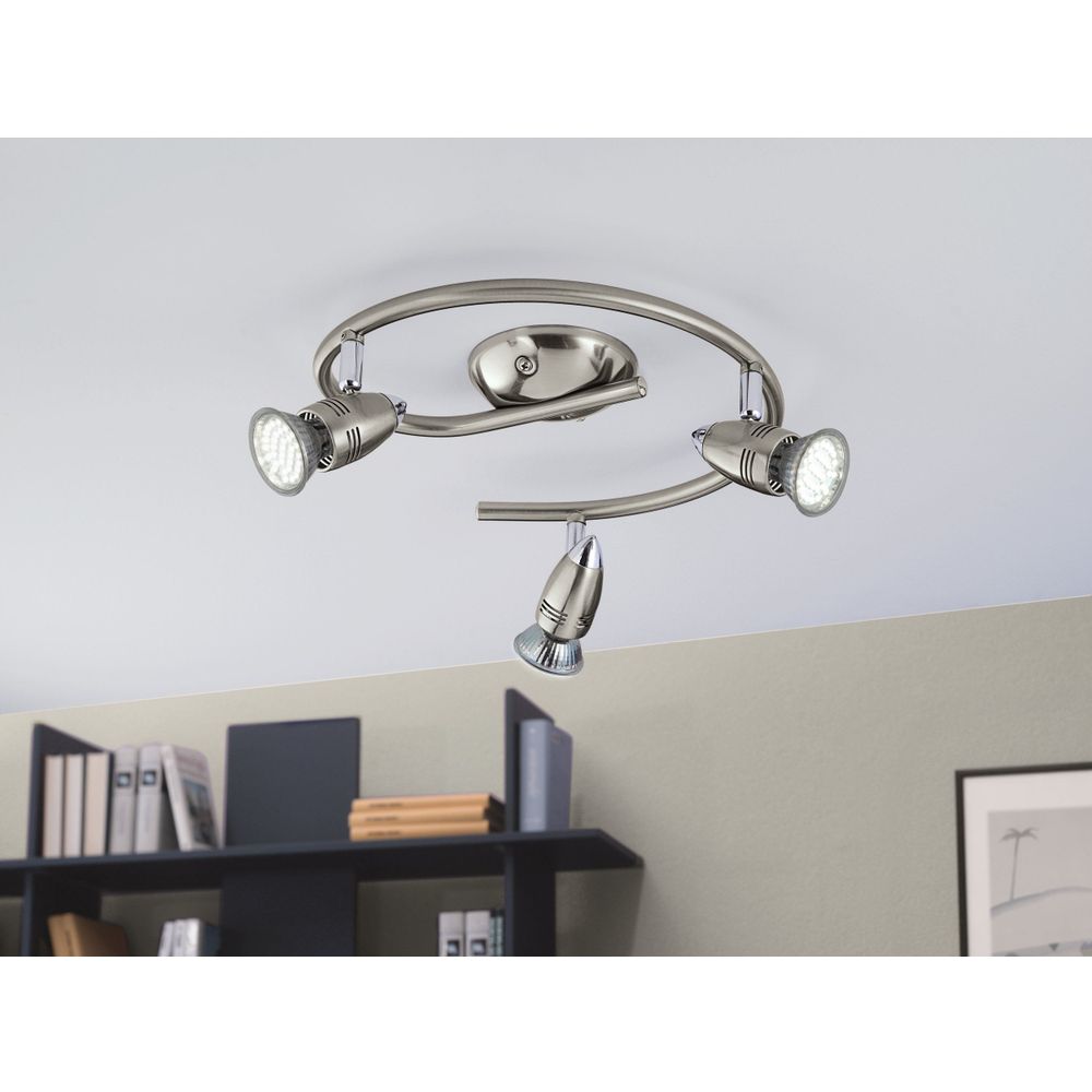Eglo Magnum-led reflektor/3, led gu10 3x3w, 3x240lm, g-forMa, nikl-Mat/krom,  slika 2