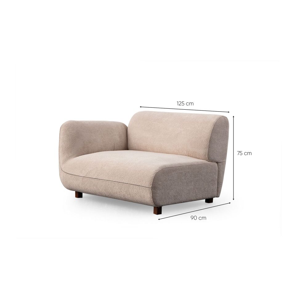 Sofa za 3 osobe Pavia - 5 sjedišta (L1,5+O1+1,5R) - boja: krem slika 10