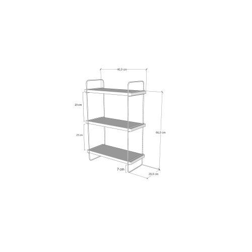 Pulalis - Anthracite Anthracite Wall Shelf slika 4