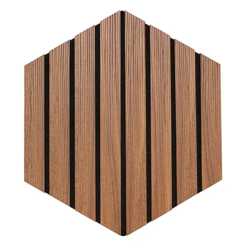 Atmosphera dekorativni zidni panel set 3/1 colva 30 x 26 cm hexagon dark wood, mdf slika 1