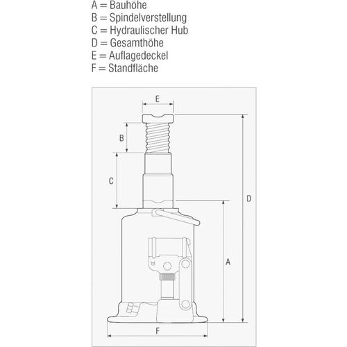 Weber Hydraulik  hidraulično podnožje za dizanje 12 t Radna visina: 49.7 cm (max) slika 2