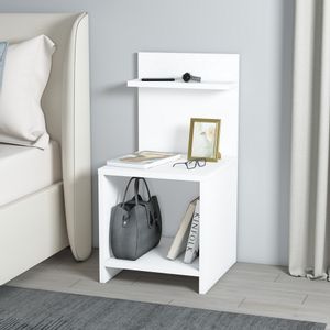 Vıdora - White White Nightstand