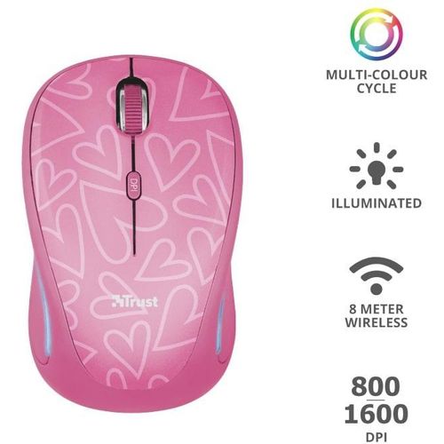 YVI FX WIRELESS MOUSE PINK (22336) slika 3