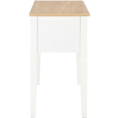 Pisaći stol bijeli 109,5 x 45 x 77,5 cm drveni slika 5