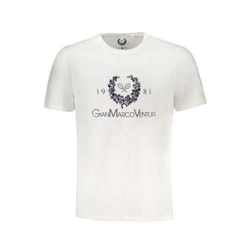 GIAN MARCO VENTURI MEN'S SHORT SLEEVED T-SHIRT WHITE slika 1