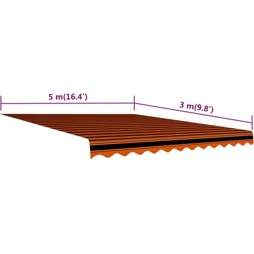 Platno za tendu narančasto-smeđe 500 x 300 cm slika 17