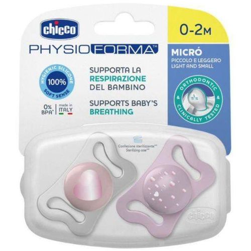 Chicco Laža Micro,Silikon,0-2M,Roze,2Kom slika 1