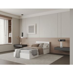 Koman Jednokrevetni Krevet za Madrac 90x200 cm, Bijela Boja