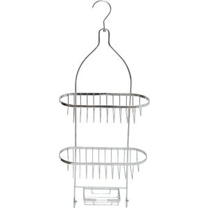 TENDANCE Trostruka polica za tuš 26x11x63cm Metalik siva