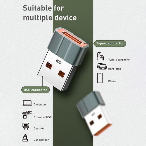 Adapter LDNIO LC150 Type C na USB sivi slika 5