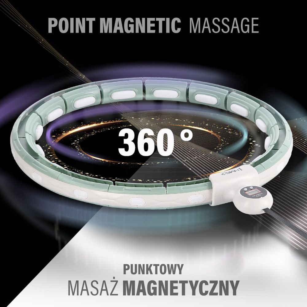 Hhm15 hula hoop zeleni magnetski s utegom hms slika 3