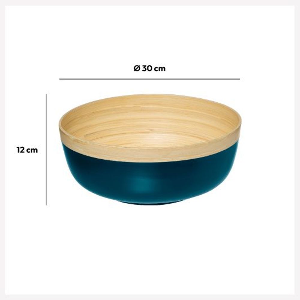FIVE zdjela MODERN - 30x12 cm - bambus - petrolej slika 2
