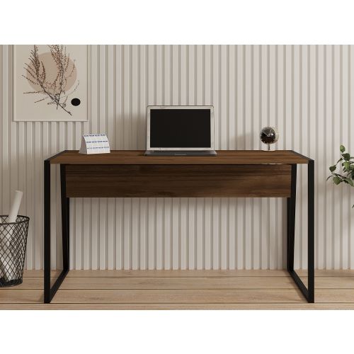 Kemer - Walnut WalnutBlack Study Desk slika 2