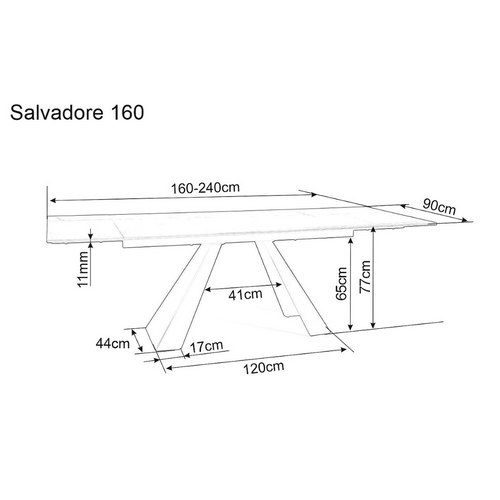 Stol SALVADORE - Kaljeno staklo + španjolska keramika slika 4